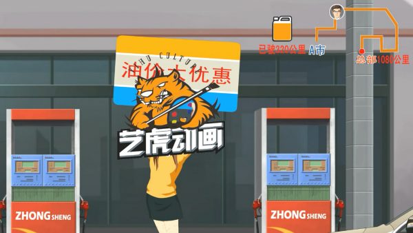 加油動(dòng)畫場景演示